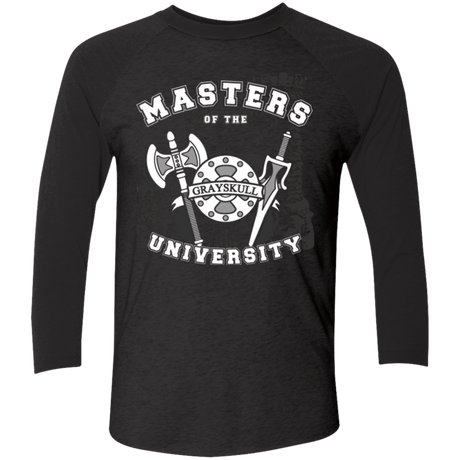 T-Shirts Vintage Black/Vintage Black / X-Small Masters of the University Men's Triblend 3/4 Sleeve