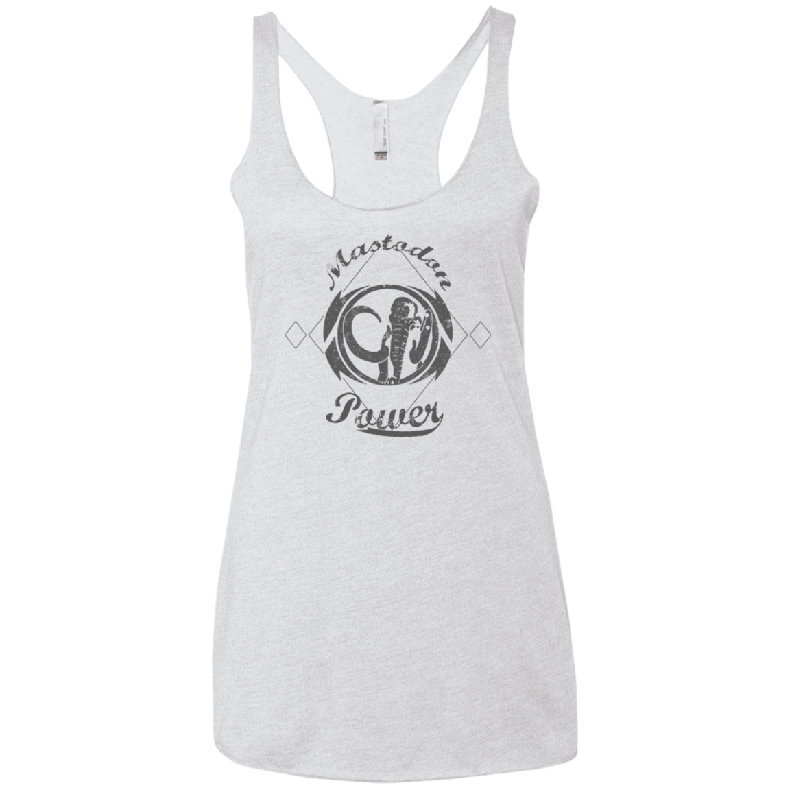 T-Shirts Heather White / X-Small Mastodon Women's Triblend Racerback Tank