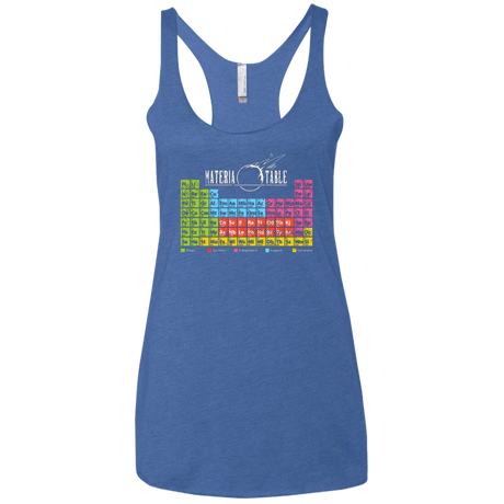T-Shirts Vintage Royal / X-Small MATERIA TABLE Women's Triblend Racerback Tank