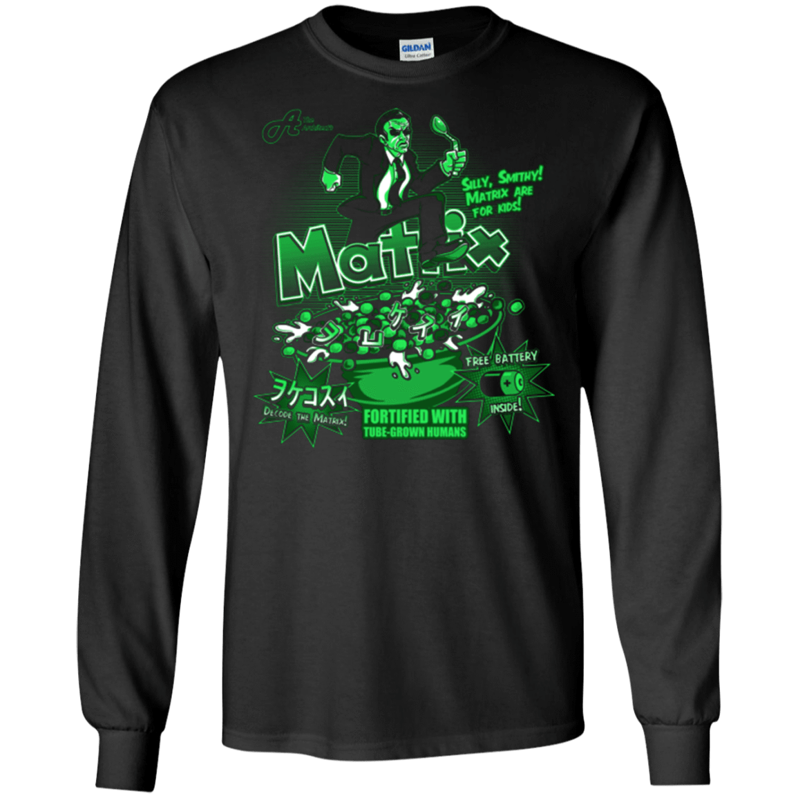 T-Shirts Black / S Matrix Cereal Men's Long Sleeve T-Shirt