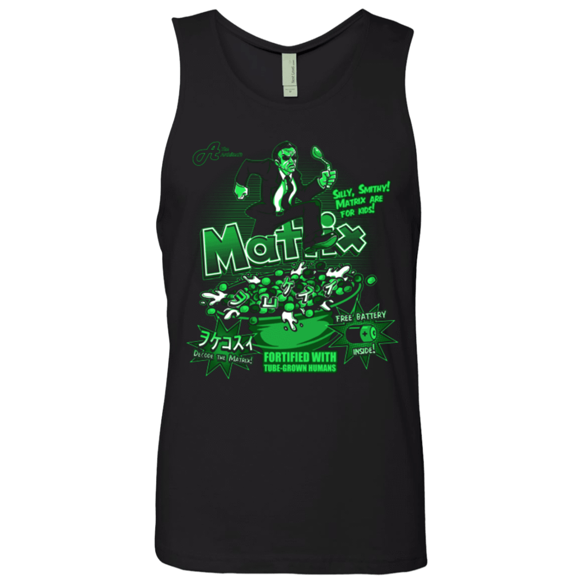 T-Shirts Black / S Matrix Cereal Men's Premium Tank Top