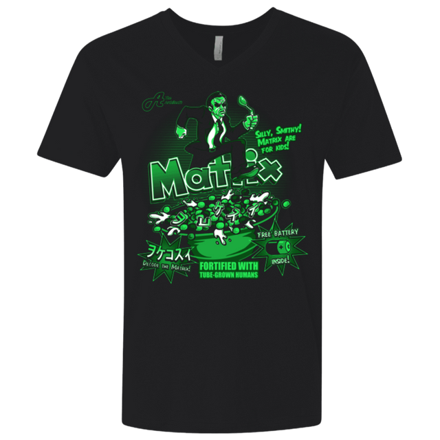 T-Shirts Black / X-Small Matrix Cereal Men's Premium V-Neck