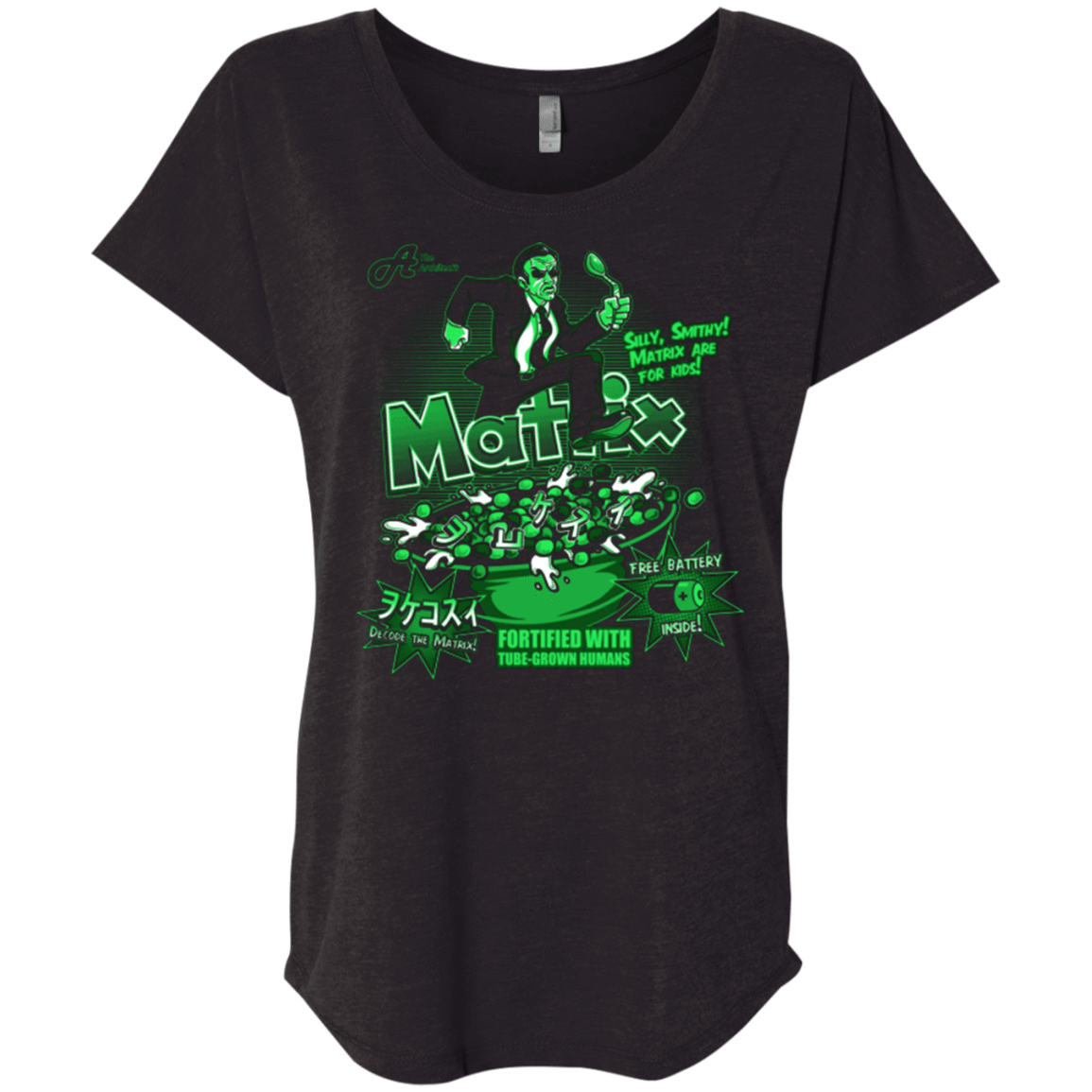 T-Shirts Vintage Black / X-Small Matrix Cereal Triblend Dolman Sleeve