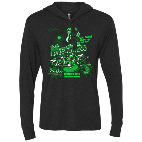 T-Shirts Vintage Black / X-Small Matrix Cereal Triblend Long Sleeve Hoodie Tee