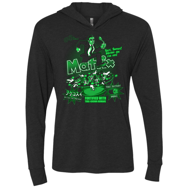 T-Shirts Vintage Black / X-Small Matrix Cereal Triblend Long Sleeve Hoodie Tee