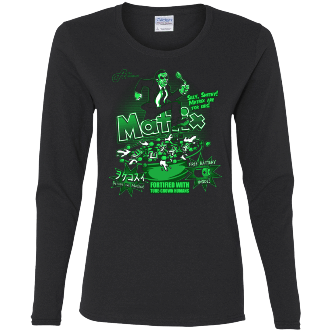 T-Shirts Black / S Matrix Cereal Women's Long Sleeve T-Shirt