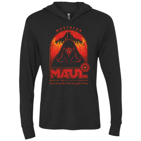 T-Shirts Vintage Black / X-Small Maul Martial Arts Triblend Long Sleeve Hoodie Tee