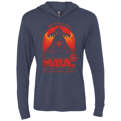 T-Shirts Vintage Navy / X-Small Maul Martial Arts Triblend Long Sleeve Hoodie Tee