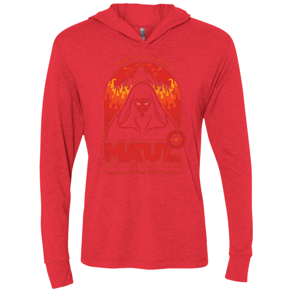 T-Shirts Vintage Red / X-Small Maul Martial Arts Triblend Long Sleeve Hoodie Tee
