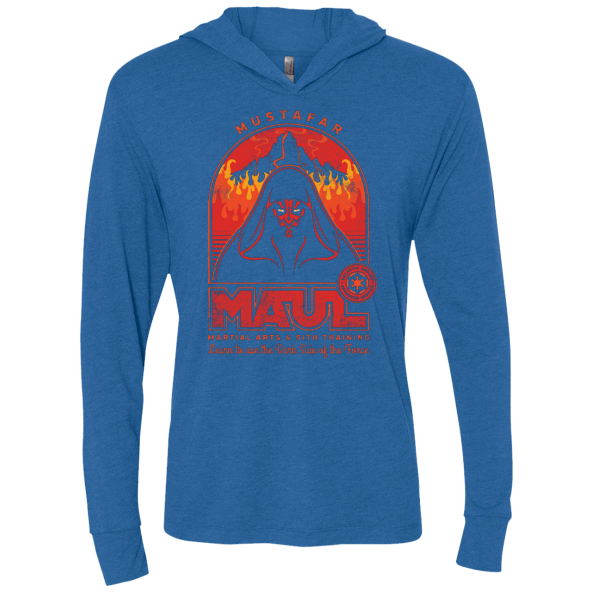 T-Shirts Vintage Royal / X-Small Maul Martial Arts Triblend Long Sleeve Hoodie Tee