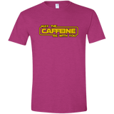 T-Shirts Antique Heliconia / S May the Caffeine Be with You Men's Semi-Fitted Softstyle