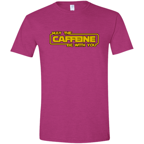 T-Shirts Antique Heliconia / S May the Caffeine Be with You Men's Semi-Fitted Softstyle