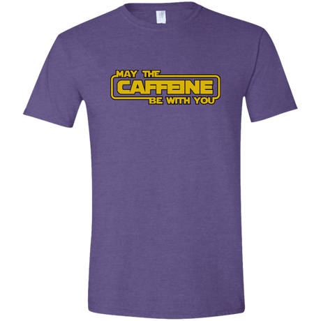 T-Shirts Heather Purple / S May the Caffeine Be with You Men's Semi-Fitted Softstyle