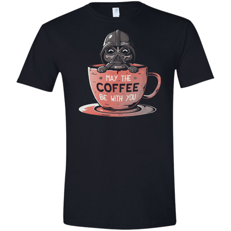 T-Shirts Black / X-Small May The Coffee Be With You Men's Semi-Fitted Softstyle