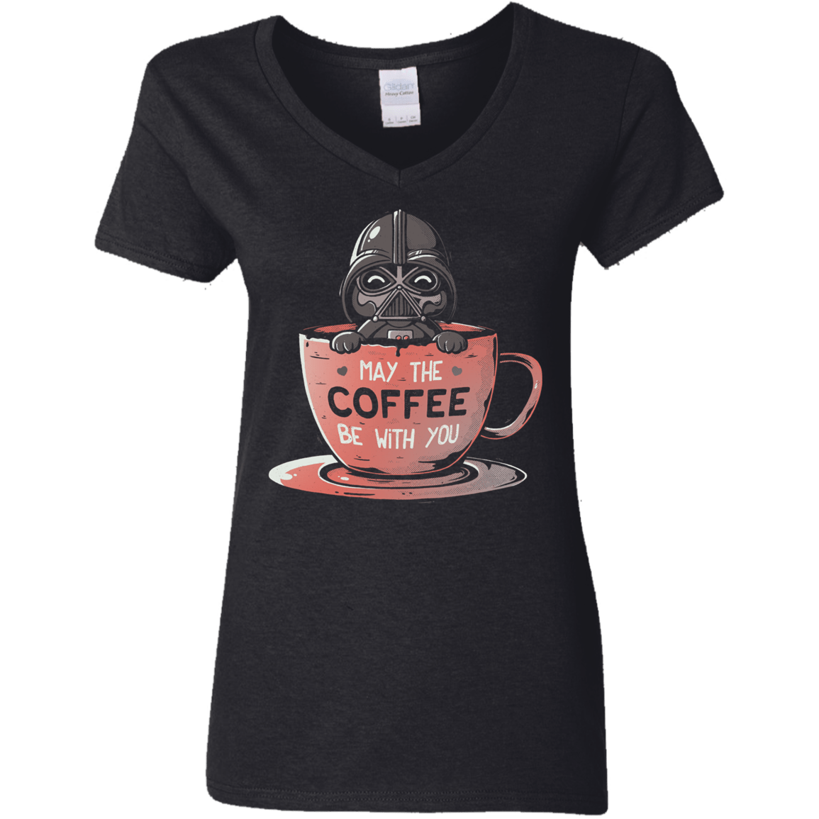 T-Shirts Black / S May The Coffee Be With You Women's V-Neck T-Shirt