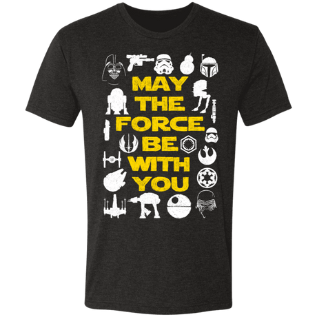 T-Shirts Vintage Black / S May The Force Be With You Men's Triblend T-Shirt