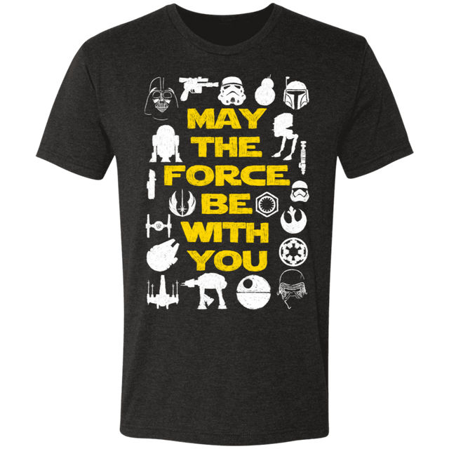 T-Shirts Vintage Black / S May The Force Be With You Men's Triblend T-Shirt