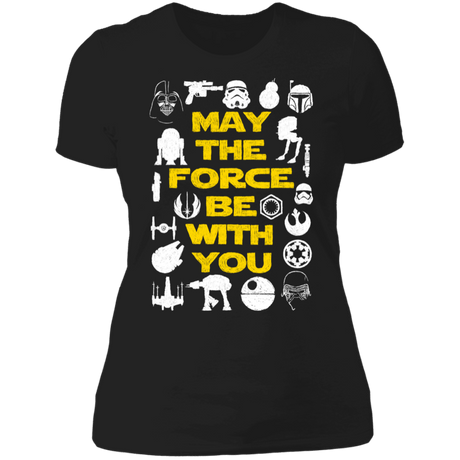 T-Shirts Black / X-Small May The Force Be With You Women's Premium T-Shirt