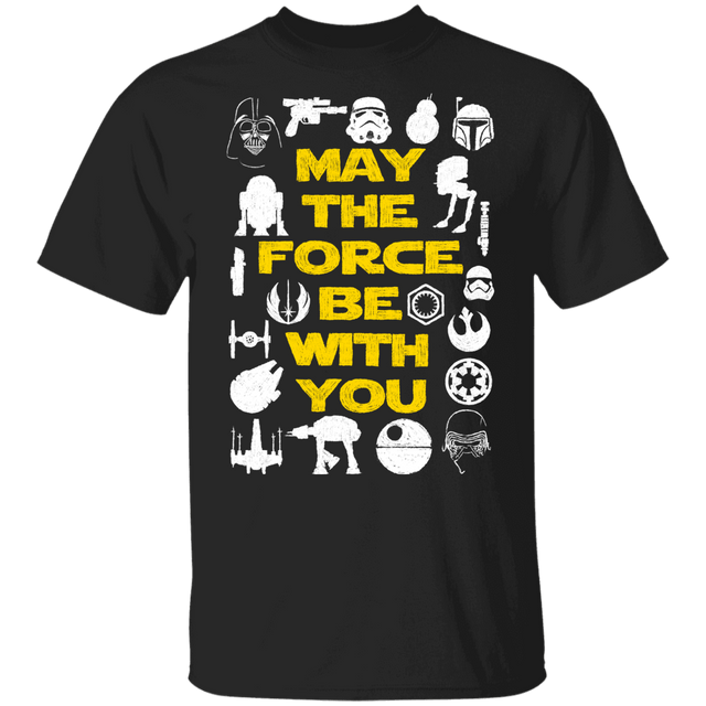 T-Shirts Black / YXS May The Force Be With You Youth T-Shirt