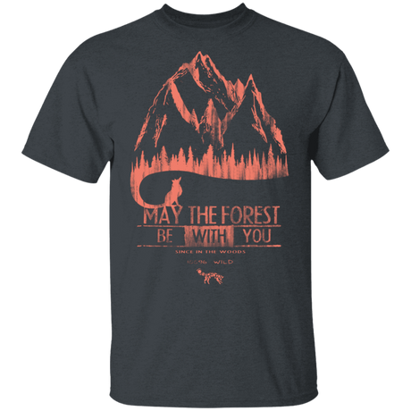 T-Shirts Dark Heather / S May The Forest Be With You Mountains T-Shirt