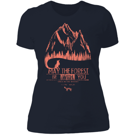 T-Shirts Midnight Navy / S May The Forest Be With You Mountains Women's Premium T-Shirt