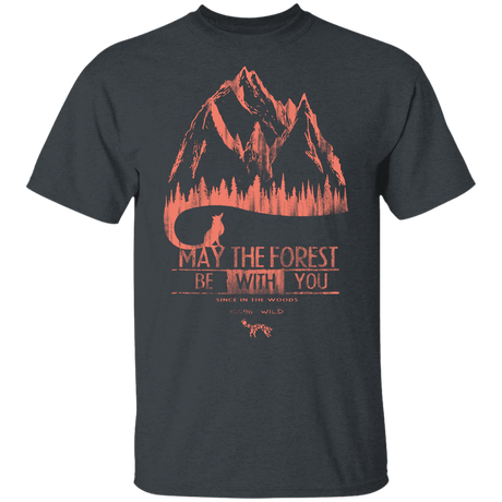 T-Shirts Dark Heather / YXS May The Forest Be With You Mountains Youth T-Shirt