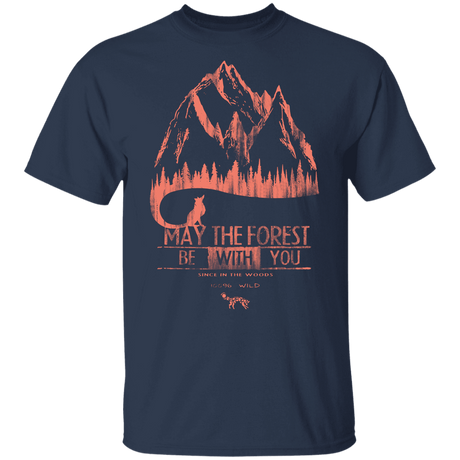 T-Shirts Navy / YXS May The Forest Be With You Mountains Youth T-Shirt