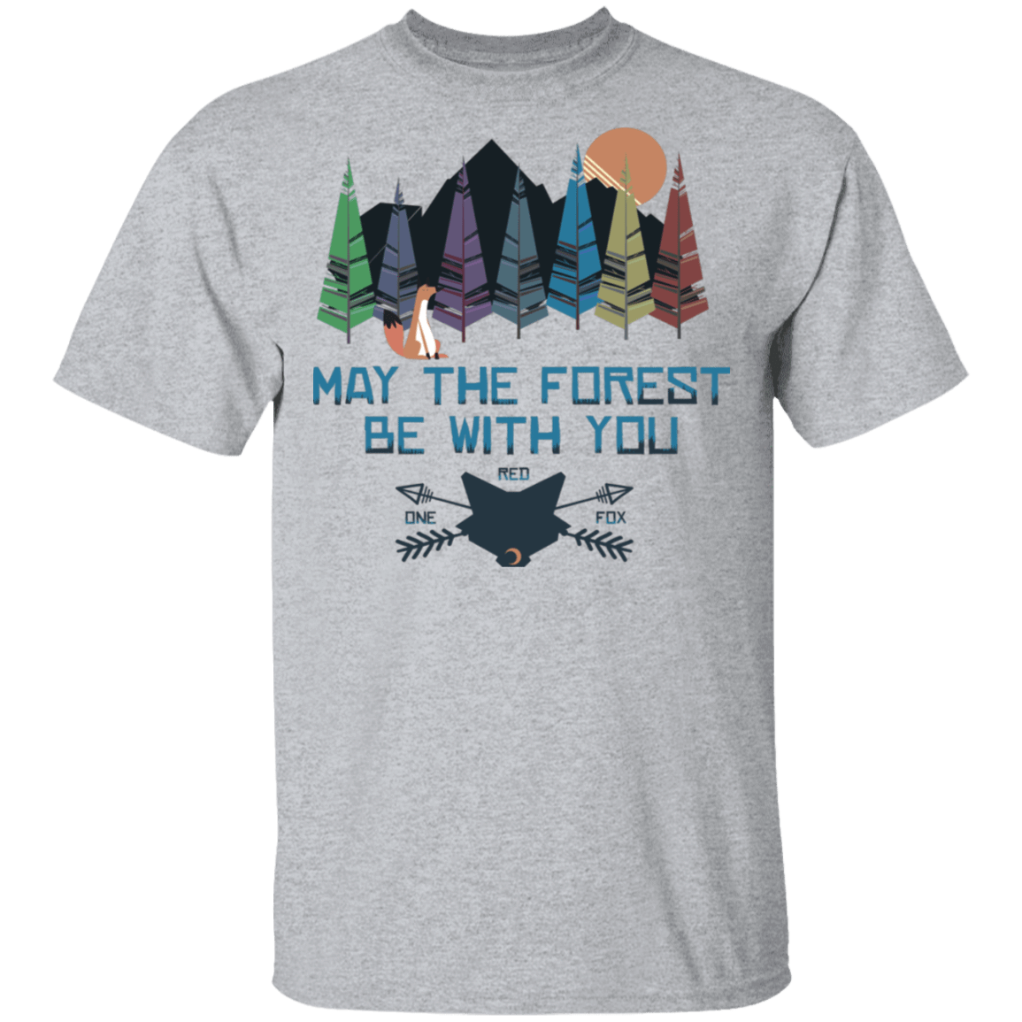T-Shirts Sport Grey / S May The Forest Be With You One Red Fox T-Shirt