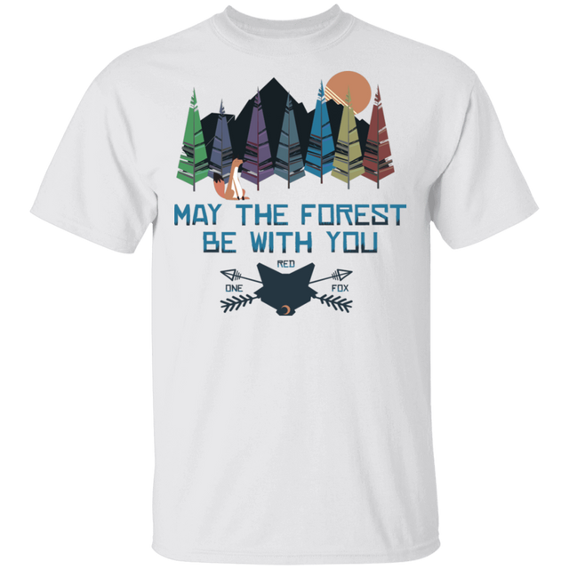 T-Shirts White / S May The Forest Be With You One Red Fox T-Shirt