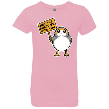 T-Shirts Light Pink / YXS May The Porgs Be With You Girls Premium T-Shirt