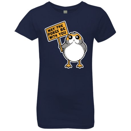 T-Shirts Midnight Navy / YXS May The Porgs Be With You Girls Premium T-Shirt