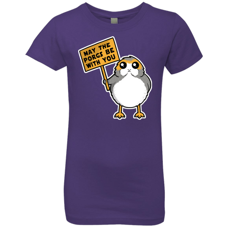 T-Shirts Purple Rush / YXS May The Porgs Be With You Girls Premium T-Shirt
