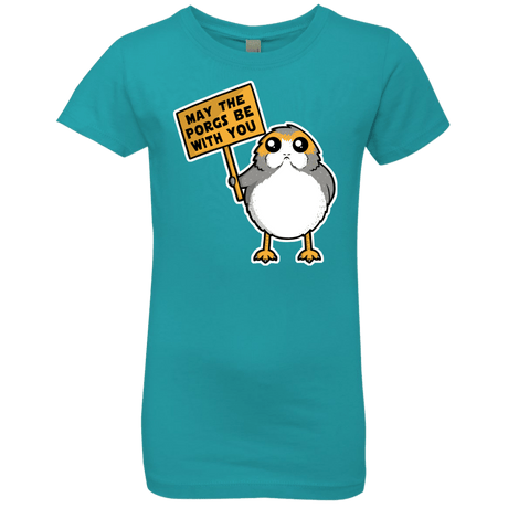 T-Shirts Tahiti Blue / YXS May The Porgs Be With You Girls Premium T-Shirt
