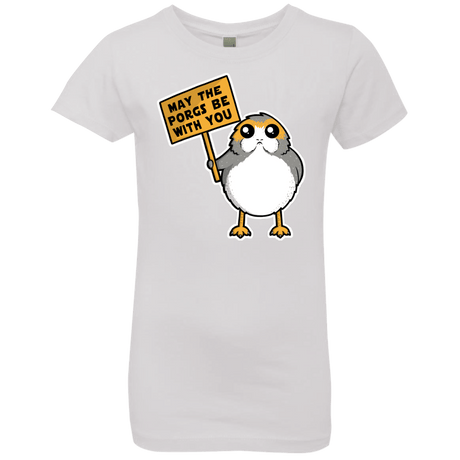 T-Shirts White / YXS May The Porgs Be With You Girls Premium T-Shirt