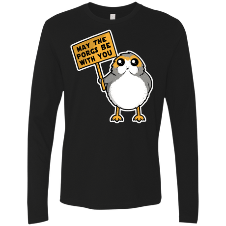 T-Shirts Black / Small May The Porgs Be With You Men's Premium Long Sleeve