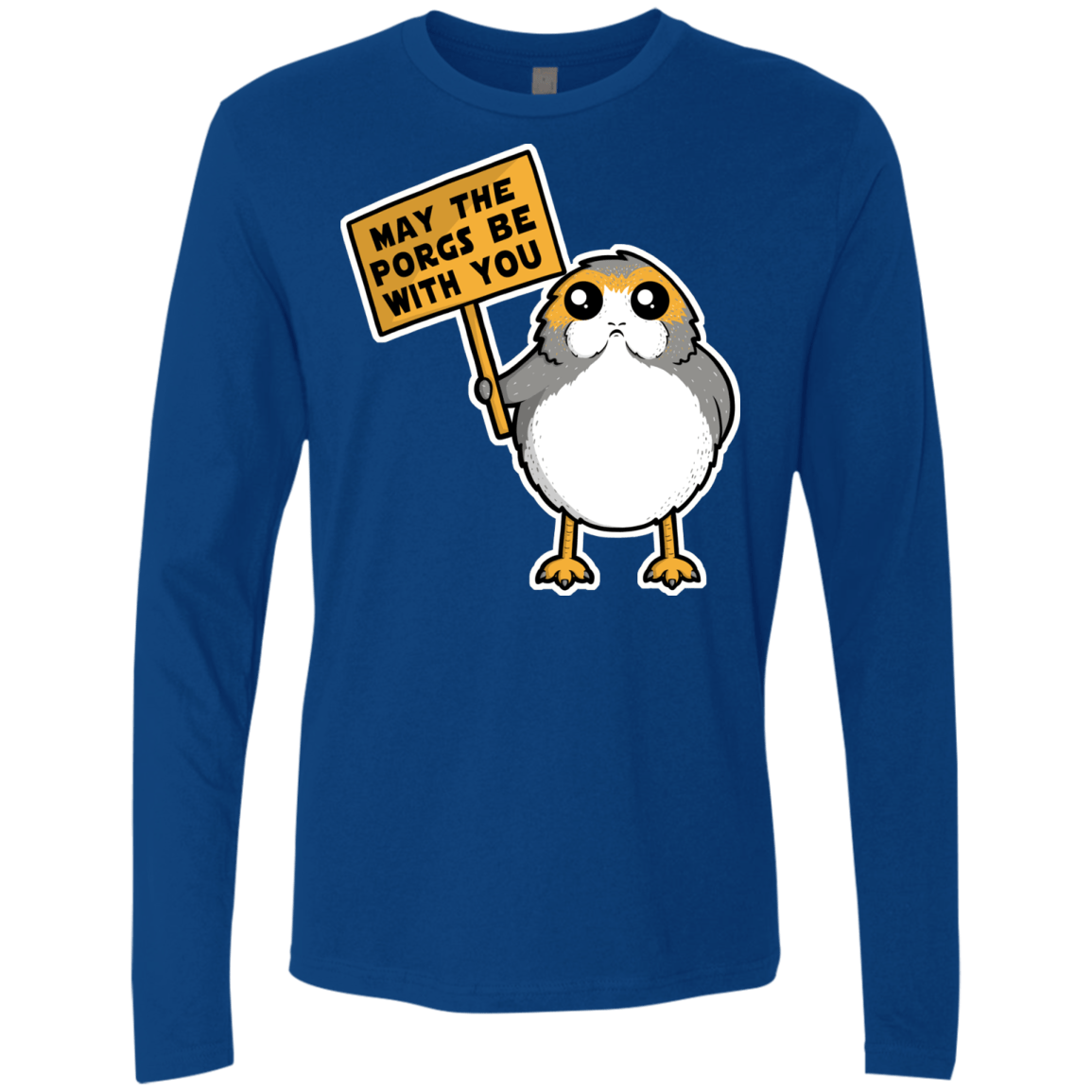 T-Shirts Royal / Small May The Porgs Be With You Men's Premium Long Sleeve