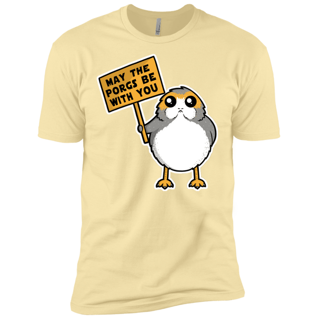 T-Shirts Banana Cream / X-Small May The Porgs Be With You Men's Premium T-Shirt