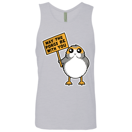 T-Shirts Heather Grey / Small May The Porgs Be With You Men's Premium Tank Top