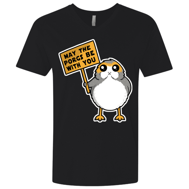 T-Shirts Black / X-Small May The Porgs Be With You Men's Premium V-Neck