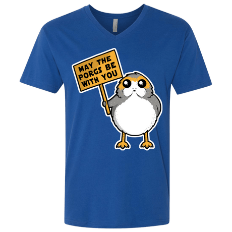 T-Shirts Royal / X-Small May The Porgs Be With You Men's Premium V-Neck
