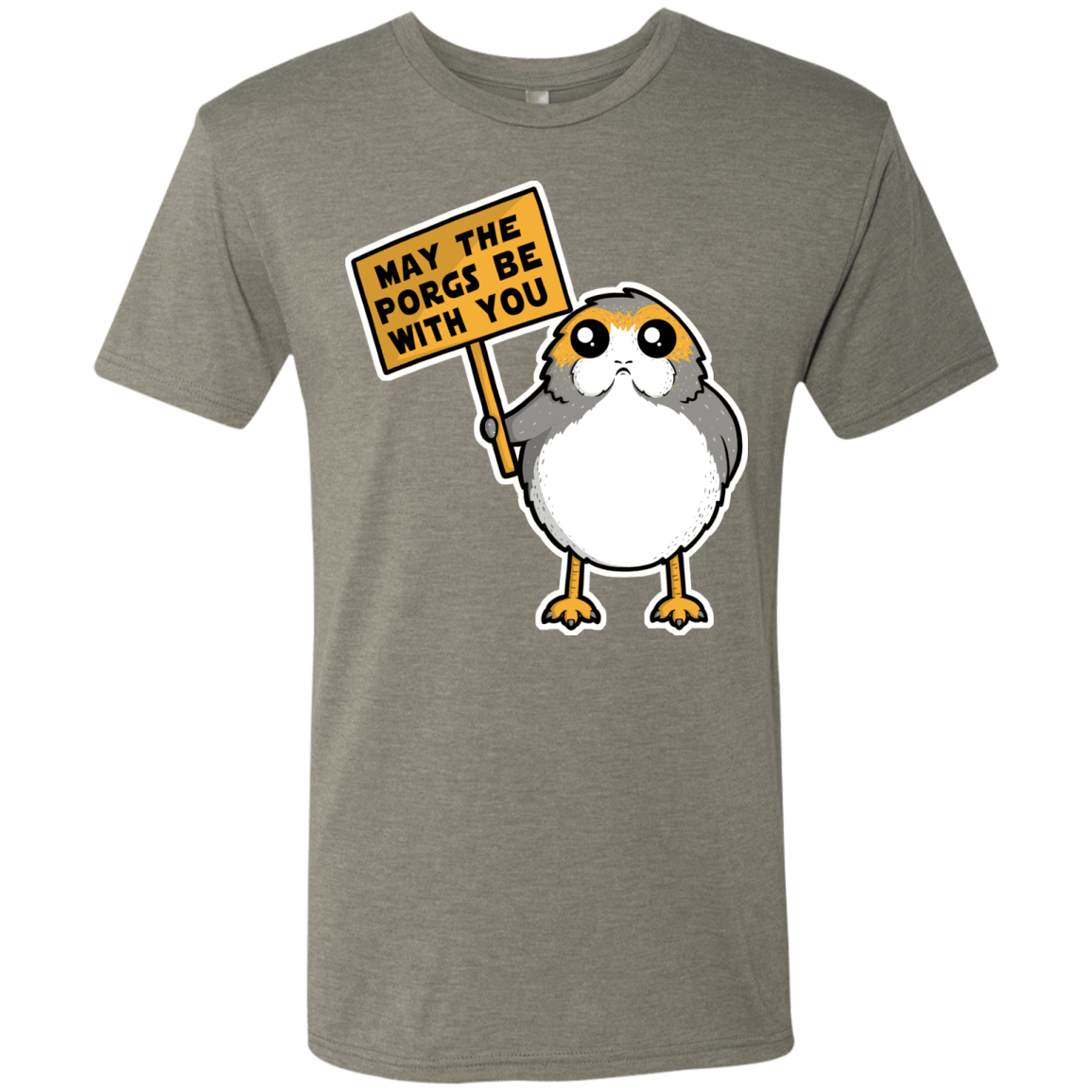T-Shirts Venetian Grey / Small May The Porgs Be With You Men's Triblend T-Shirt
