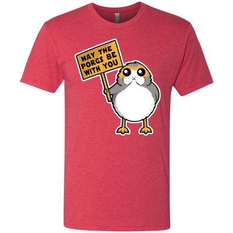 T-Shirts Vintage Red / Small May The Porgs Be With You Men's Triblend T-Shirt