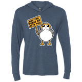 T-Shirts Indigo / X-Small May The Porgs Be With You Triblend Long Sleeve Hoodie Tee