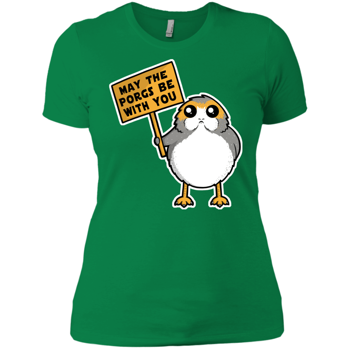 T-Shirts Kelly Green / X-Small May The Porgs Be With You Women's Premium T-Shirt