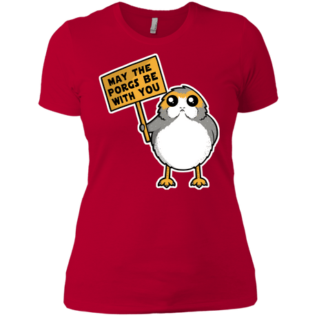 T-Shirts Red / X-Small May The Porgs Be With You Women's Premium T-Shirt