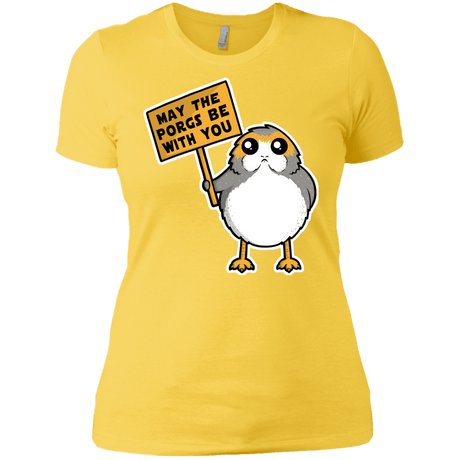 T-Shirts Vibrant Yellow / X-Small May The Porgs Be With You Women's Premium T-Shirt