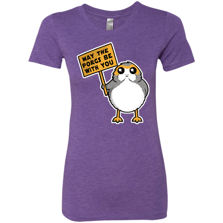 T-Shirts Purple Rush / Small May The Porgs Be With You Women's Triblend T-Shirt