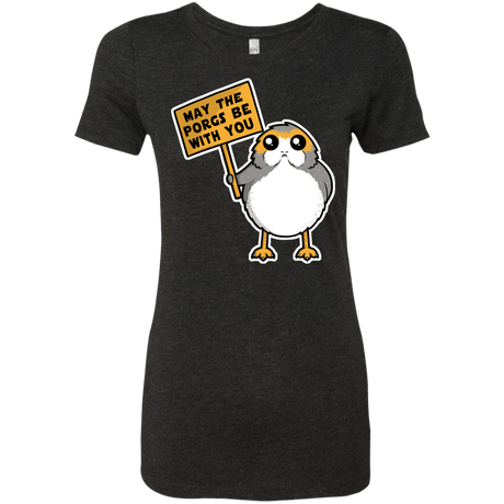 T-Shirts Vintage Black / Small May The Porgs Be With You Women's Triblend T-Shirt