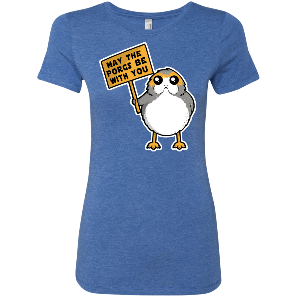 T-Shirts Vintage Royal / Small May The Porgs Be With You Women's Triblend T-Shirt