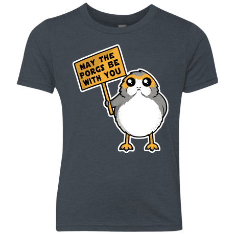 T-Shirts Vintage Navy / YXS May The Porgs Be With You Youth Triblend T-Shirt